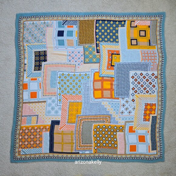 Accessories - Mosaic Tile Scarf Large Square Silk Modal Boho